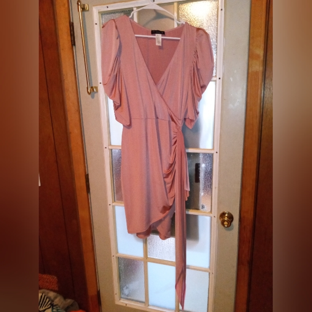 Light pink asymmetrical dress